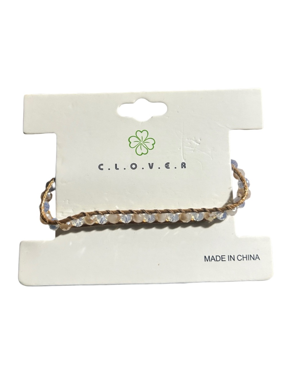 Clover Braided Beaded Bracelet